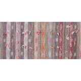 Vintage Turkish rug from Oushak, hand-woven 54x703 cm