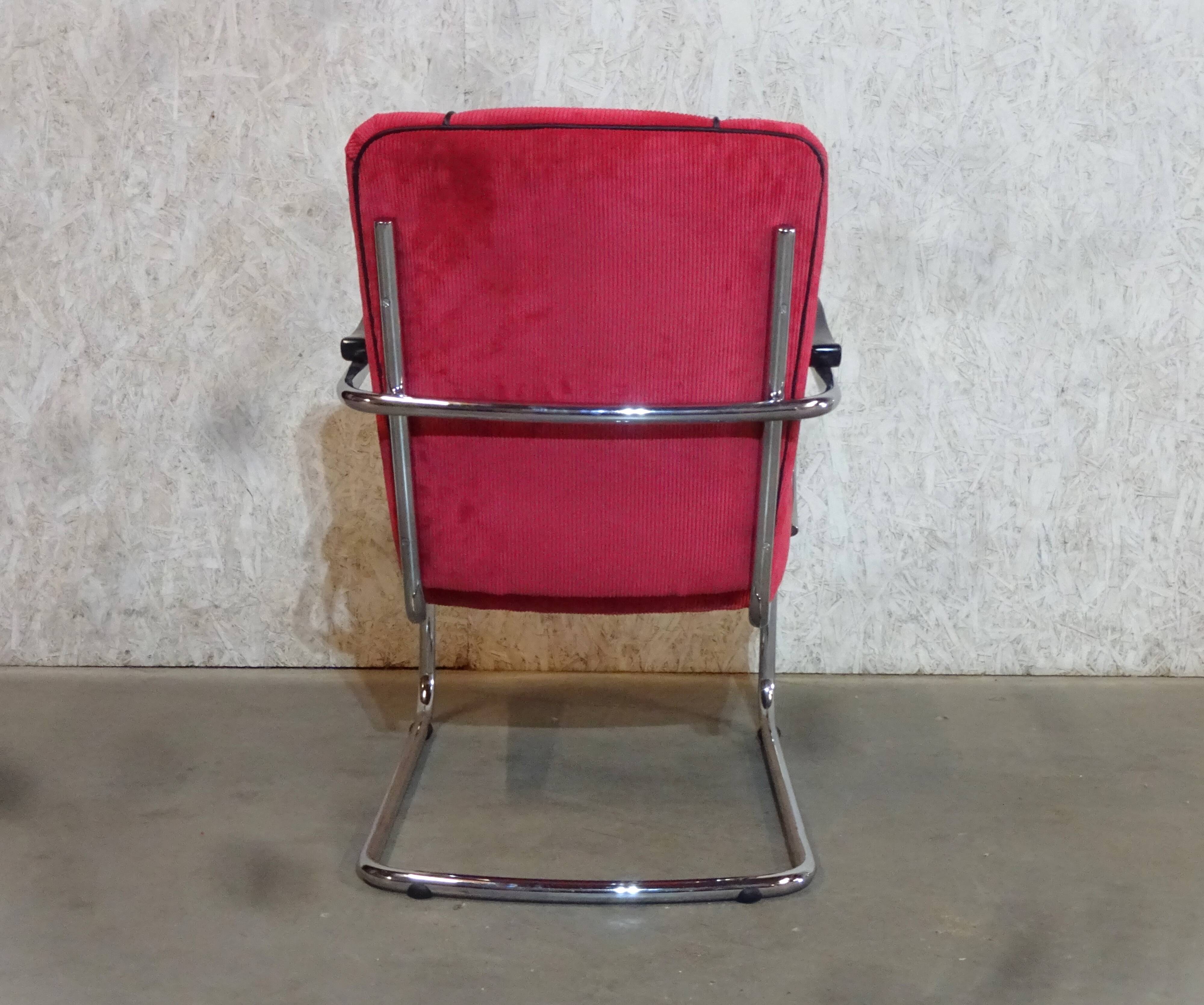 Vintage Bauhaus Style Tubular Easy Chairs from Kovona NP, 1950, Set of 2