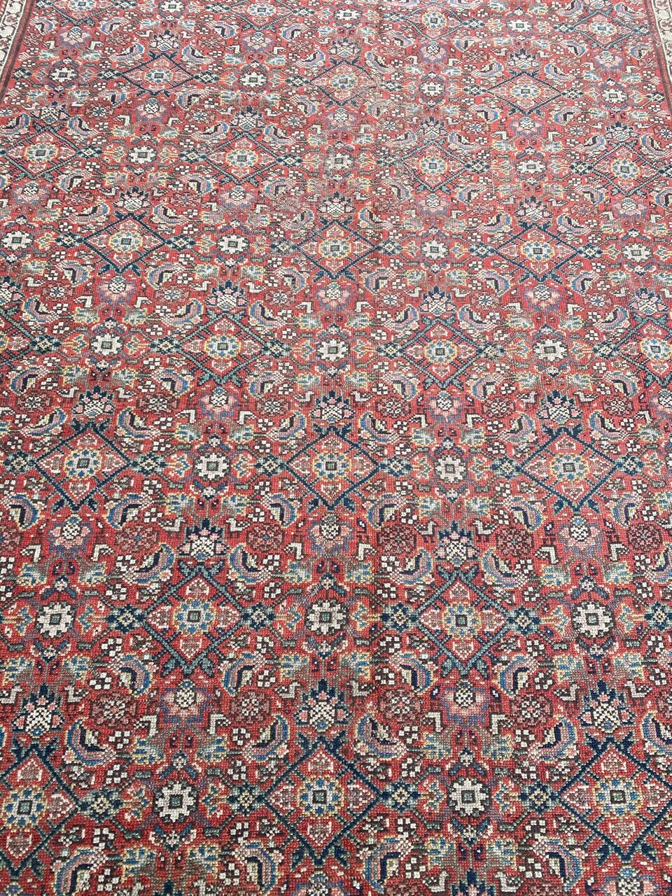 Large old Kurdish Persian carpet Malayer in length 200x490 cm