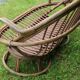 Banquette en rotin deux places, vintage