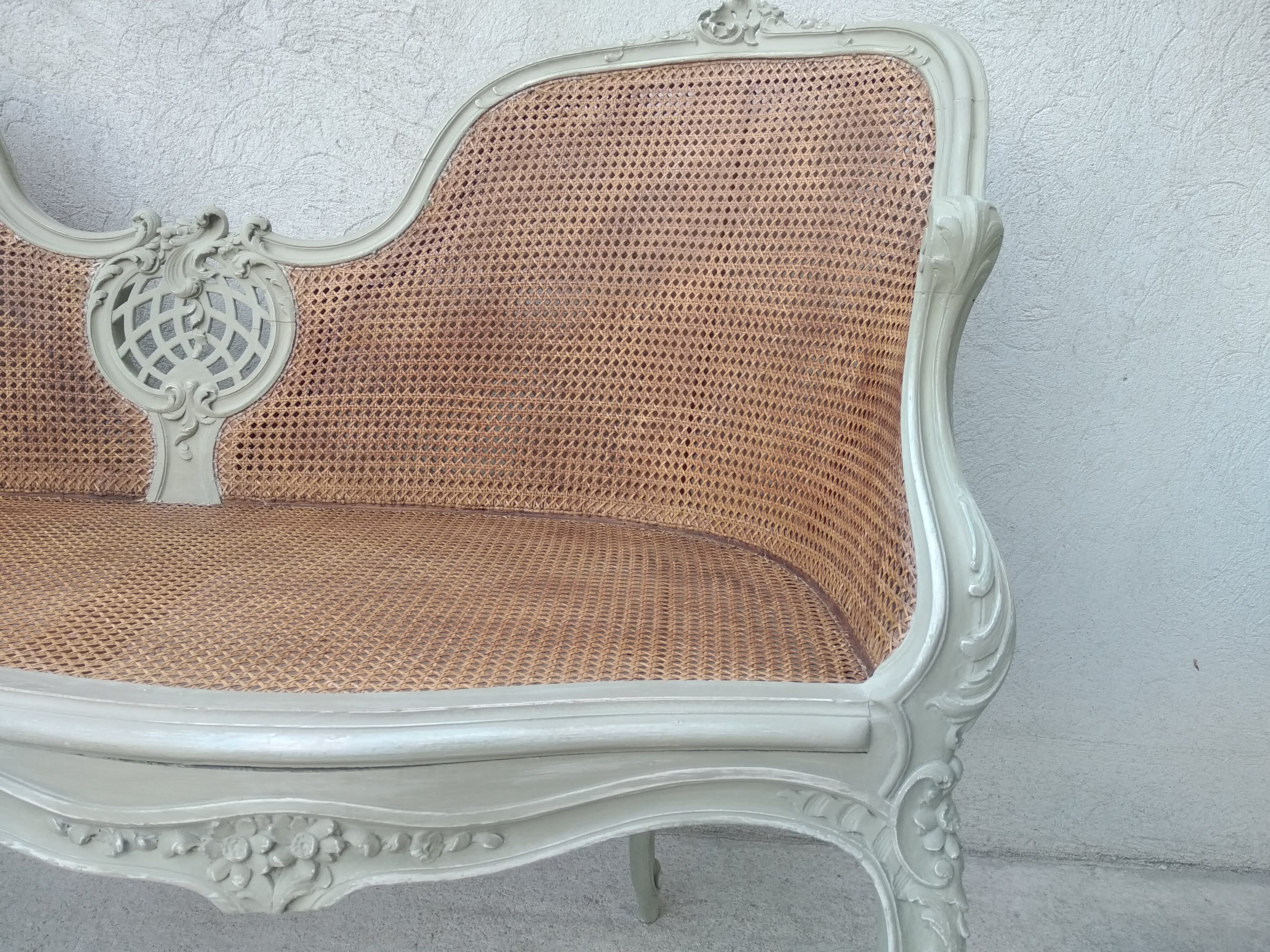 Salon Louis XV with double patinated cannage