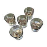 5 vintage champagne glasses