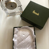 Harrods desk clock in crystal 1990s