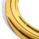 Beautiful, heavy, round Italian brass mirror from the 1960s