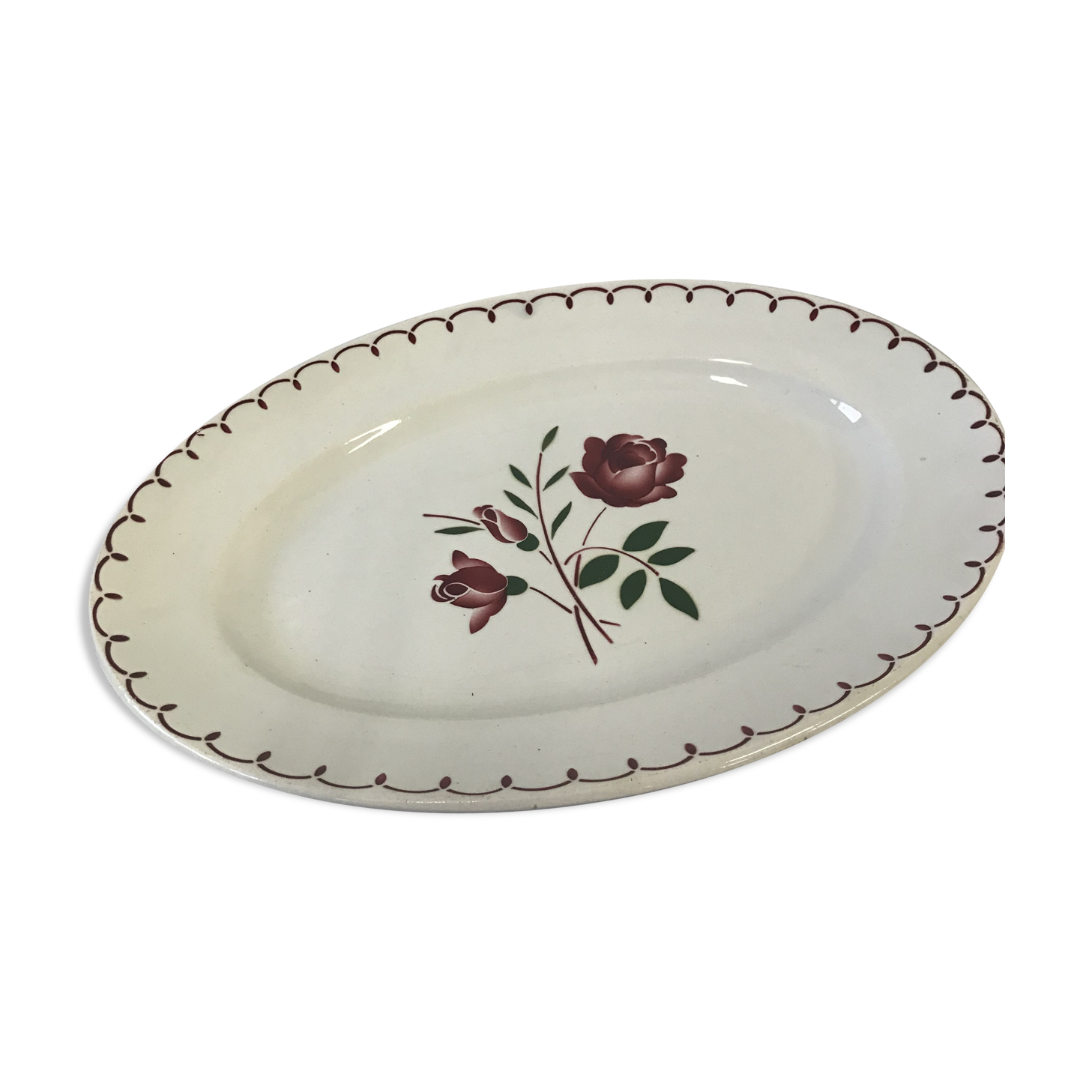Old dish floral