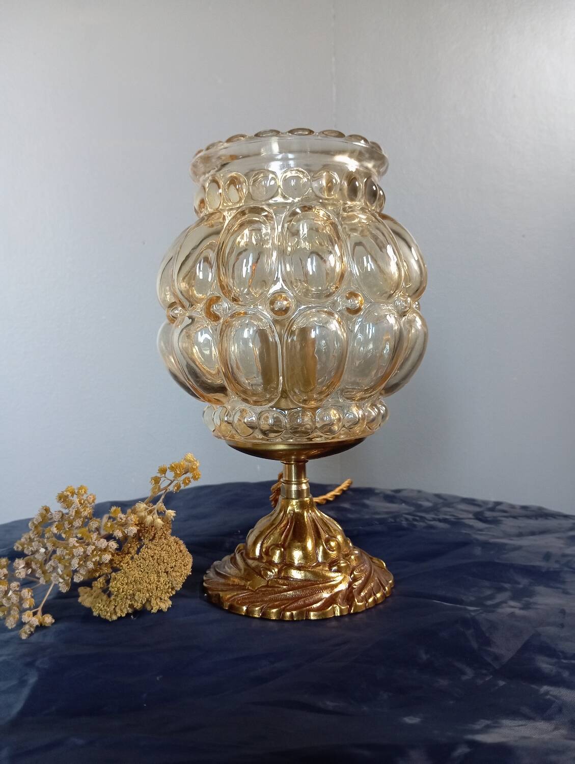 Lampe de table esprit bubble style Helena Tynell, vintage 1960