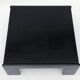 Table basse carrée bois laqué noir design 1980