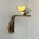 Vintage wall lamp, brass and sandblasted glass, France, 1970