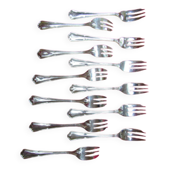 12 fourchettes a dessert - ercuis  modèle contours victoria