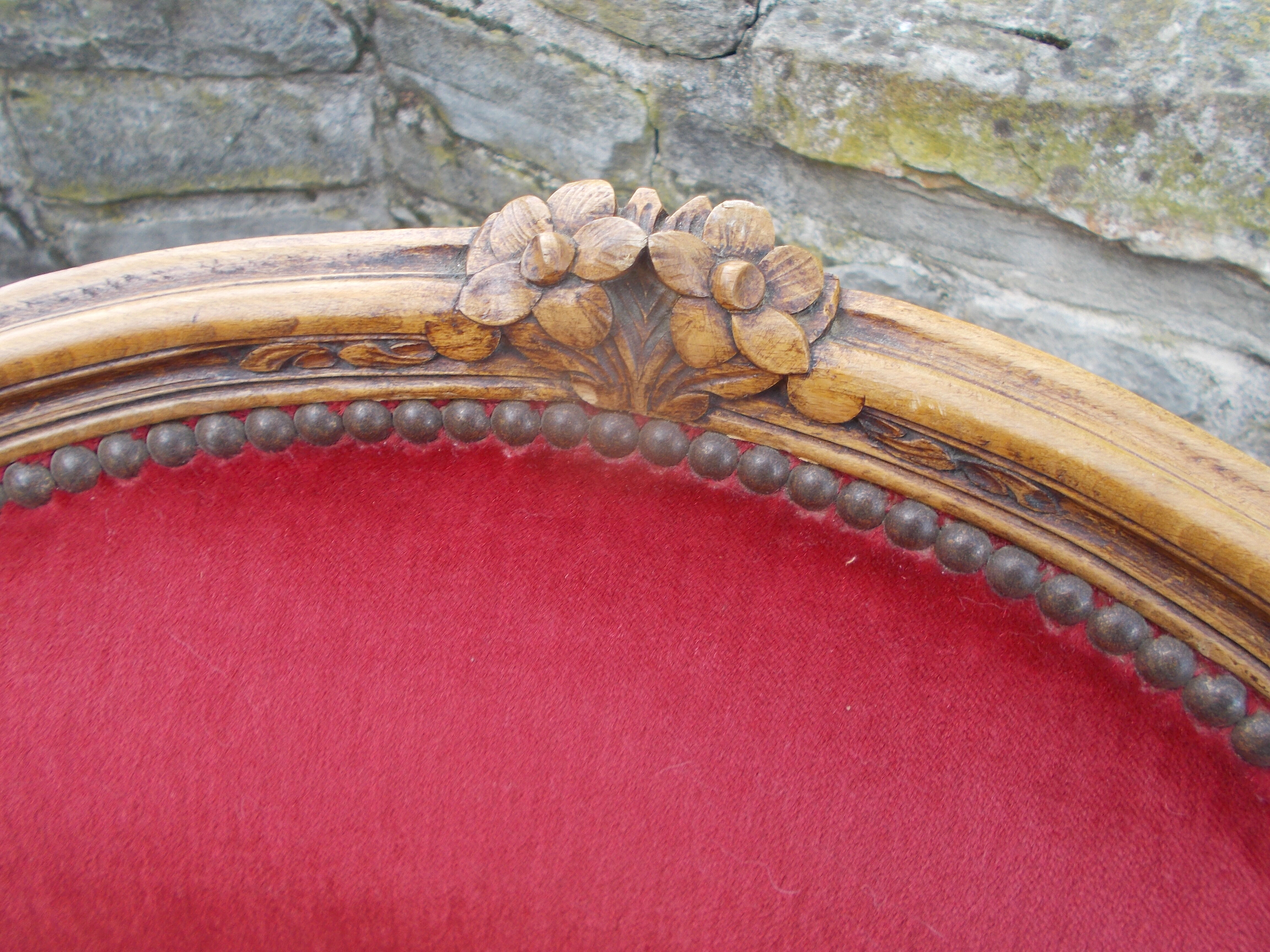 Pair of Louis XV style armchairs