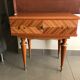 Chevet table in bois massive drawer decor de marquetry and fleur - vintage 60/70 years