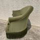 Paire de fauteuils crapaud vert vintage