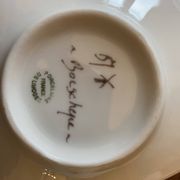 6 Hand Painted Limoges Porcelain Cups and Saucers