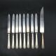 8 knives and 1 serving knife in silver metal Deetjen