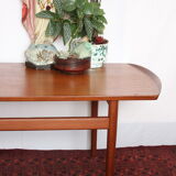 Scandinavian coffee table in teak and Briare enamels, vintage branded Bovirke