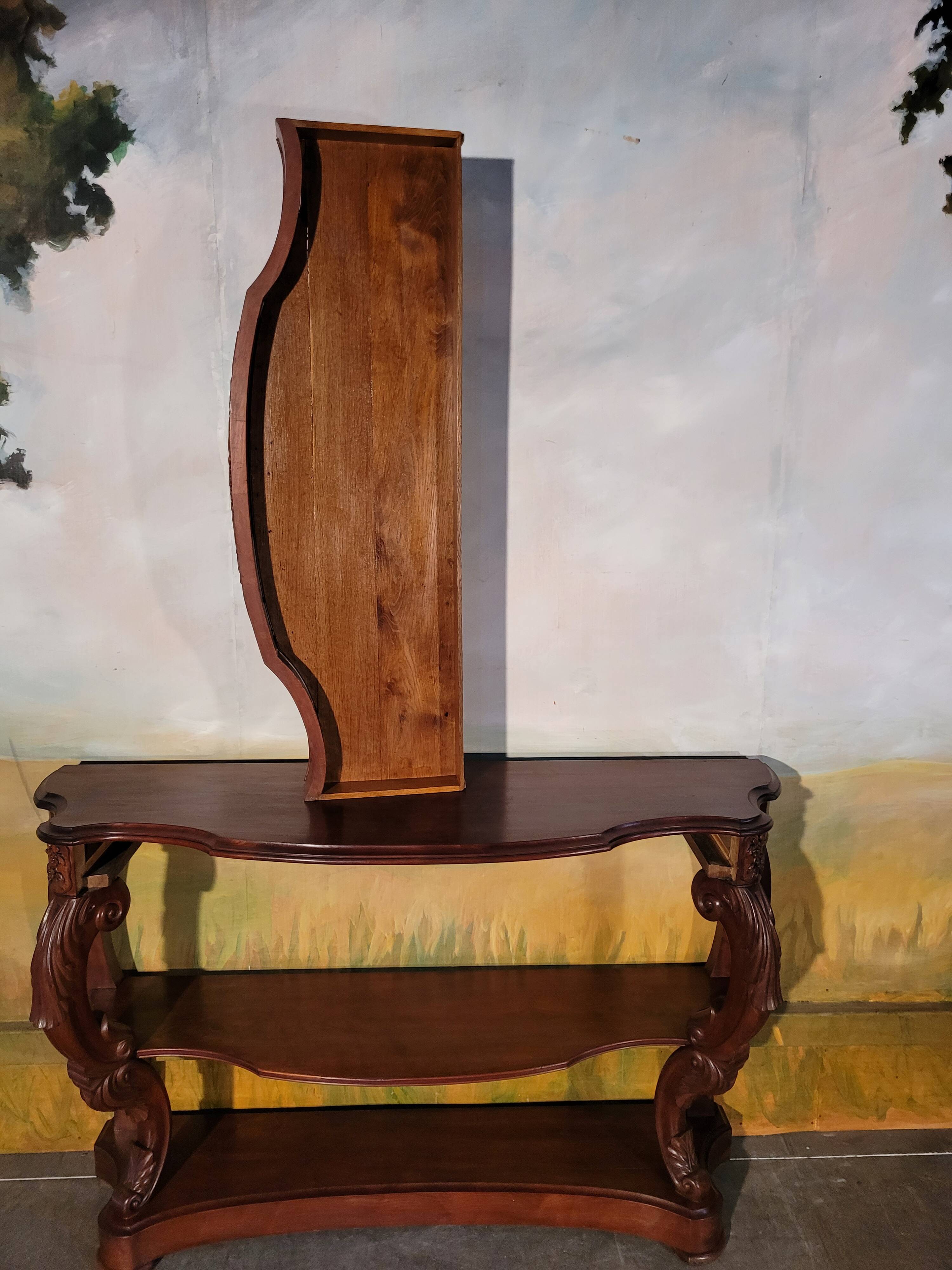 Large mahogany dining console