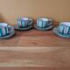 Robert Picault (1919-2000) - Série de 4 tasses et 4 sous tasses en faience