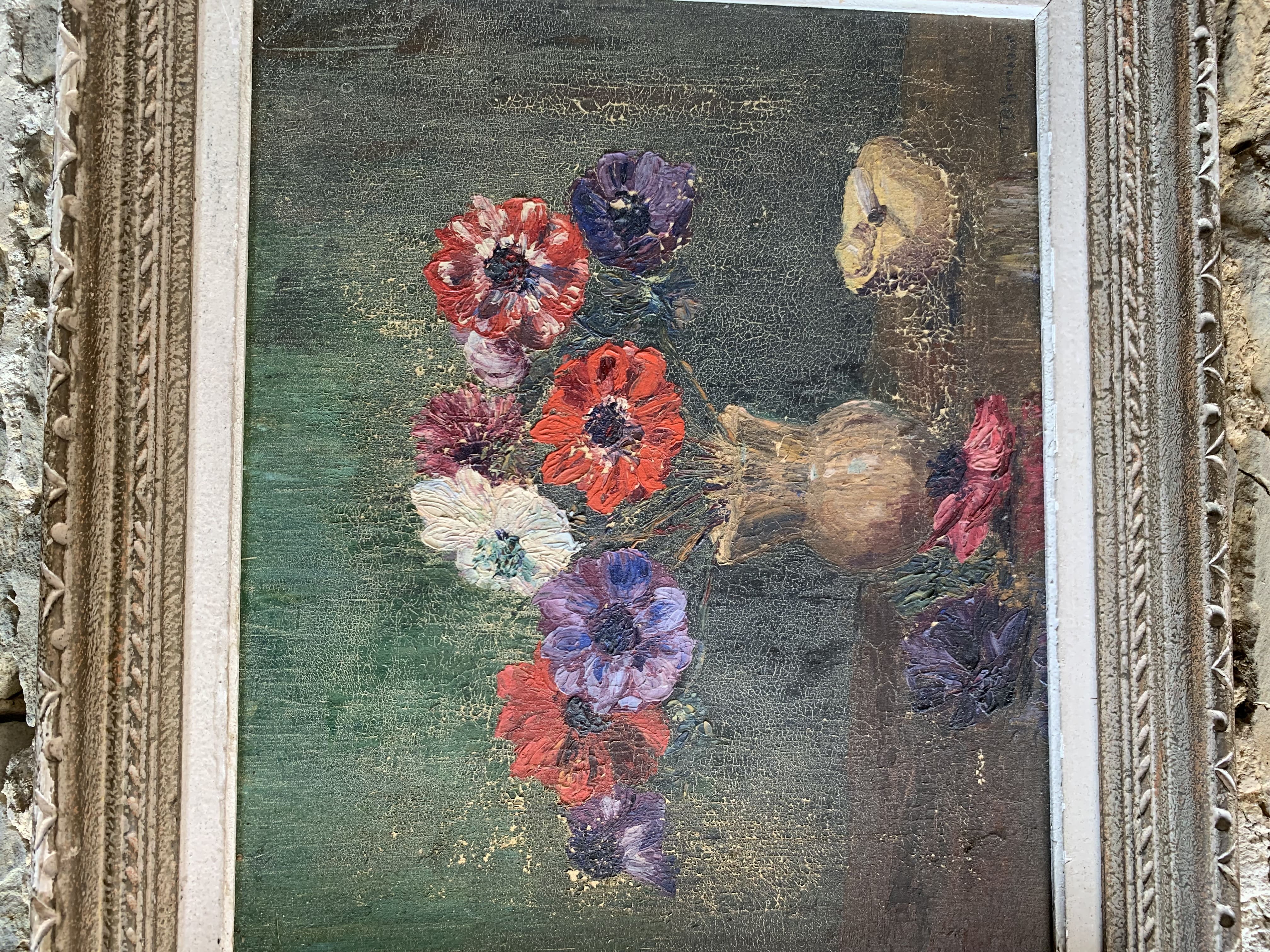 Tableau fleurs -  50x 58cm