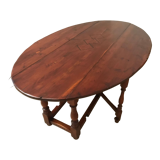 Welsh yew table inlaid with ebony and burl