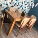 Set de 5 chaises aux pieds compas scandinave vintage 1960