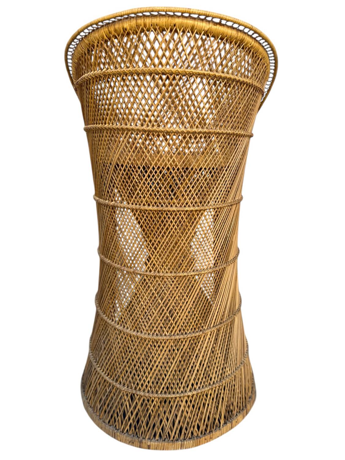 Natural Rattan Stool from the 1960s France