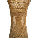 Natural Rattan Stool from the 1960s France