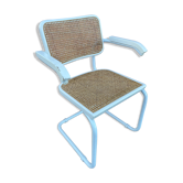 Cesca Chair model with armrest in white