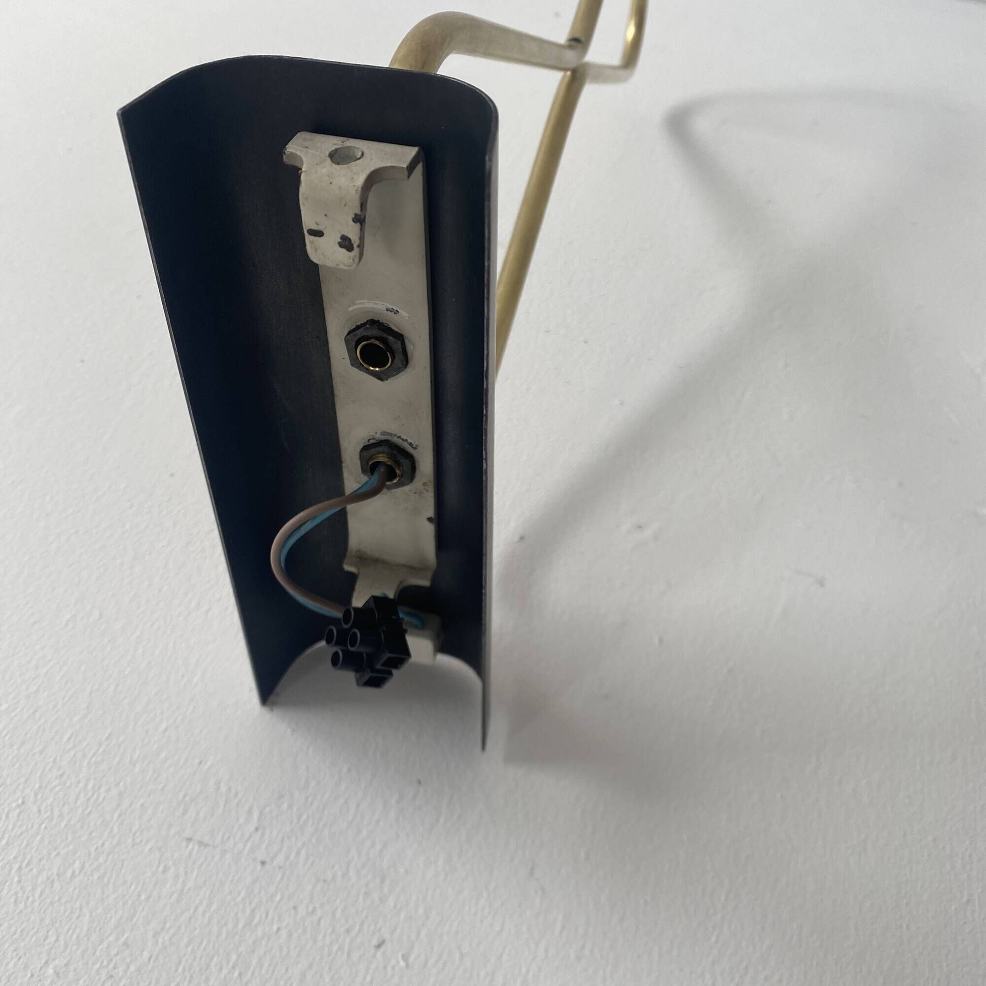 Old brass and prismatic glass xxl stem lamp