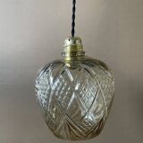 70s glass pendant light