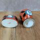 Vintage hand-painted set – tray + coconut tree + mini ramekin
