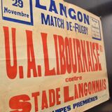 "Rugby Match" poster - City of Langon - 1930s