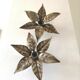 Pair Of appliques bronze flowers design 70s