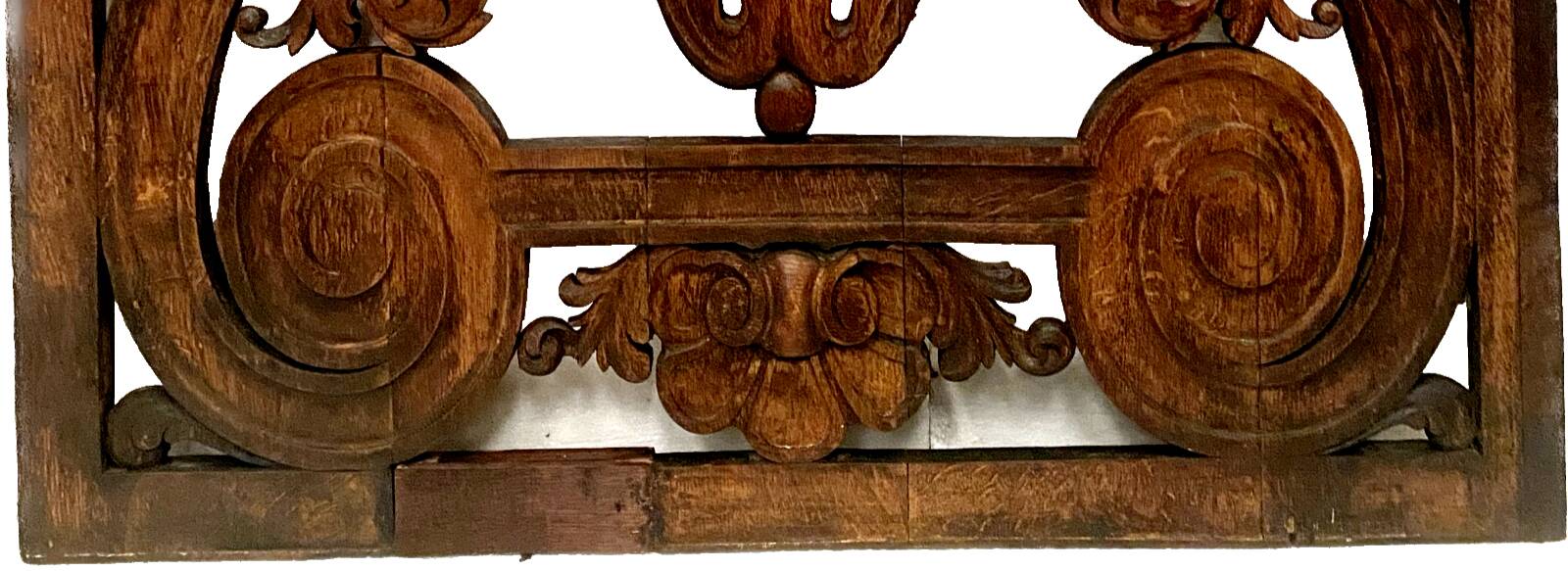 Decorative panel in carved oak wood 19th century
