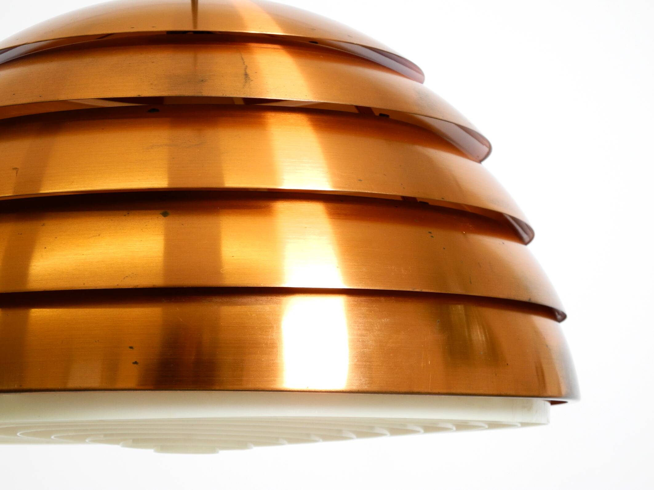 Original 1960s copper slat pendant lamp by Hans-Agne Jakobsson for Markaryd