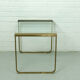 Mid Century Hollywood Regency Coffee Table brass and glass, Italy 1970s