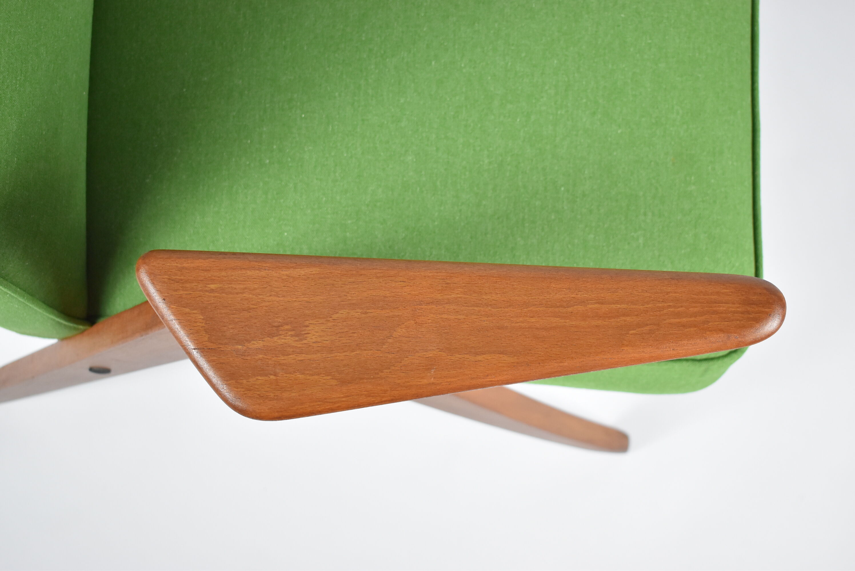 Vintage armchair "Bunny" 1960s, spring green