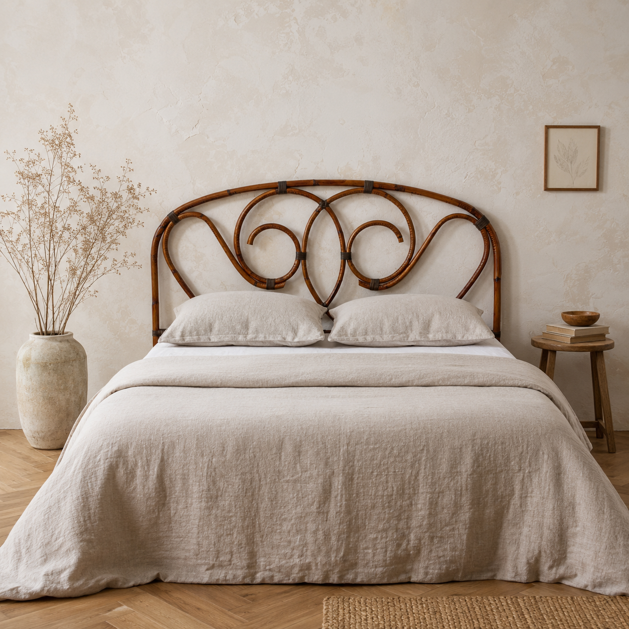 Rattan headboard 145 cm