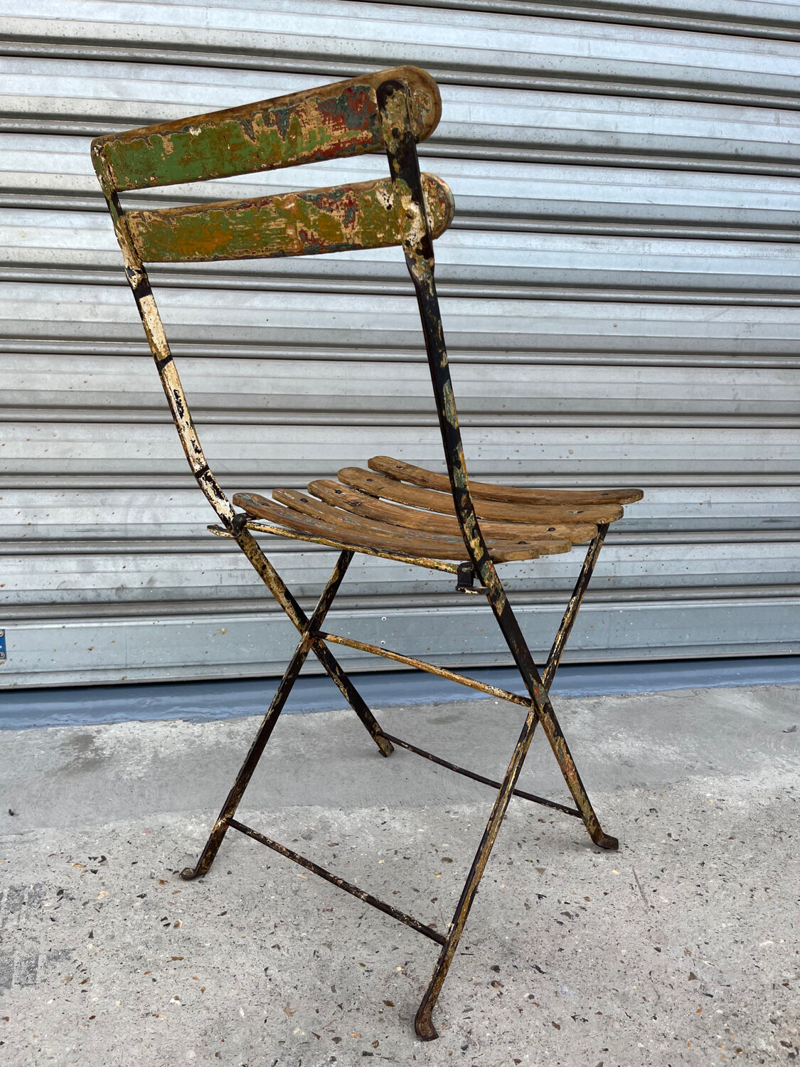 Wood and metal bistro chair
