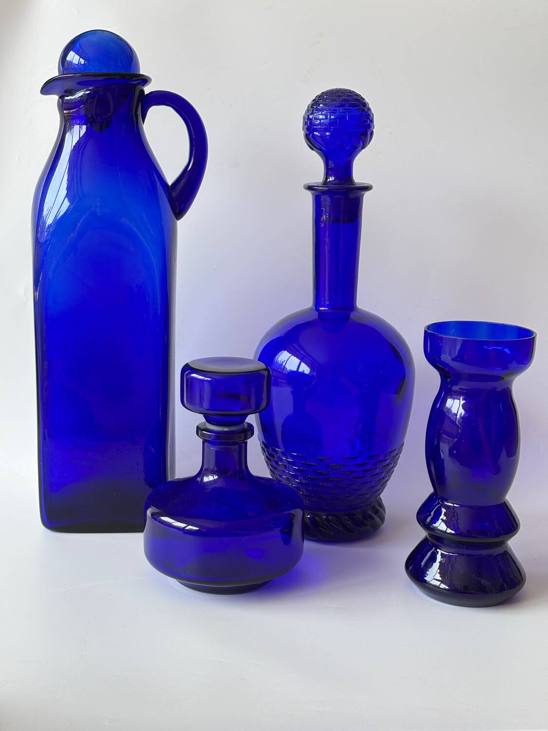 Cobalt blue glassware