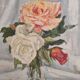 Peinture à l’huile vintage de fleurs signées Bramwell