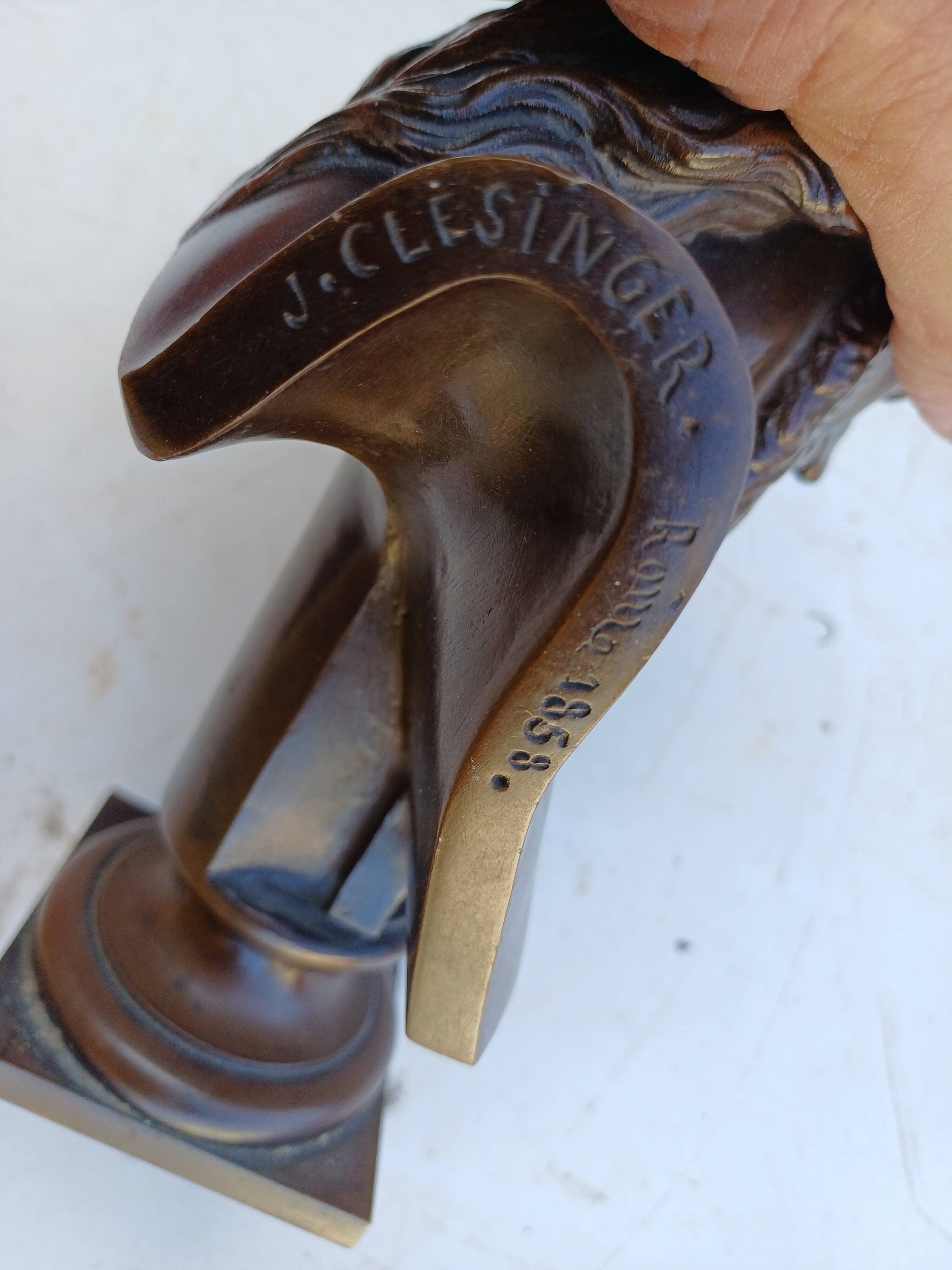 Bronze "Christ" by J.Clessinger Rome 1858 Barbedienne