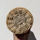 Antique woven wicker bottle