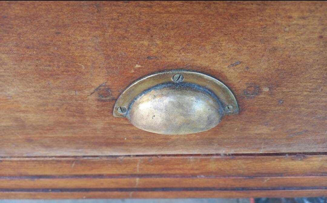 2-drawer block, butcher's shop, beautiful patina, wood color