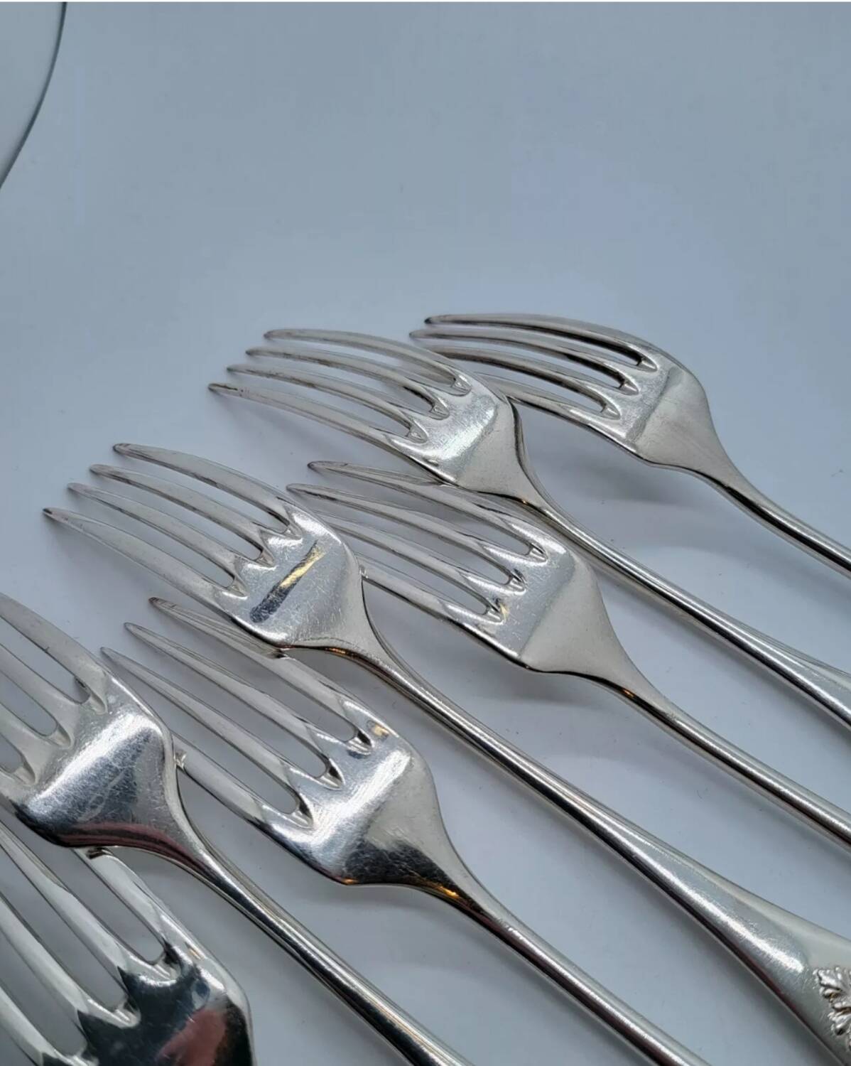 Alfenide Silver Plated Table Forks Set of 7