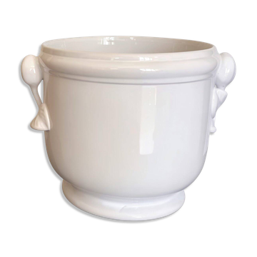White earthenware cache-pot 1970