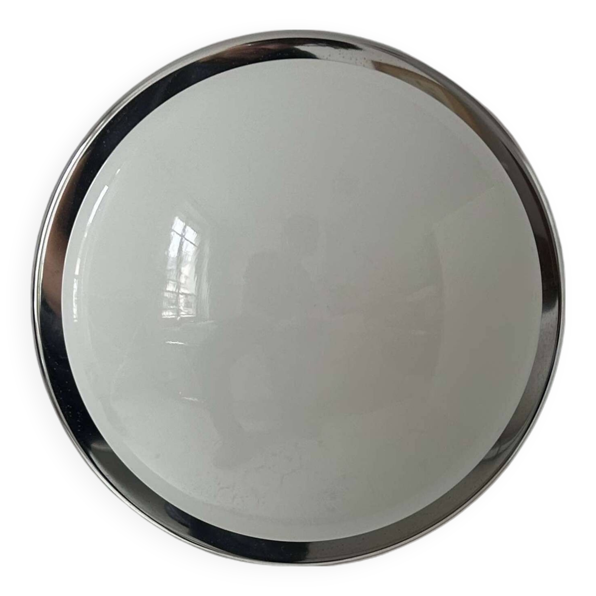 Vintage wall light, chrome and opaline, France 1960