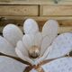 Flower table lamp made of rattan petals and English embroidery