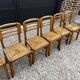 Set of 6 raw stone chairs French design