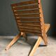 Vintage pine folding scissor chair