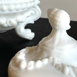 Vintage opaline glass candy dish